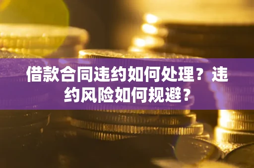 济南借款合同违约如何处理？违约风险如何规避？