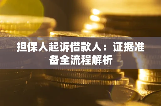 济南担保人起诉借款人：证据准备全流程解析