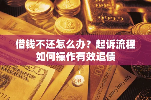 济南借钱不还怎么办？起诉流程如何操作有效追债