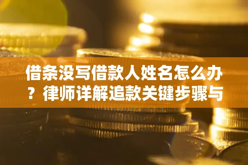 济南借条没写借款人姓名怎么办？律师详解追款关键步骤与证据链构建