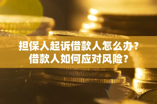 济南担保人起诉借款人怎么办？借款人如何应对风险？
