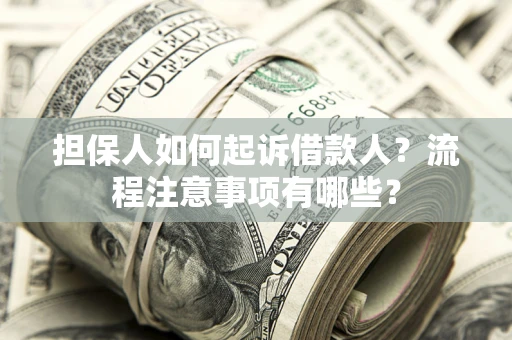 济南担保人如何起诉借款人？流程注意事项有哪些？